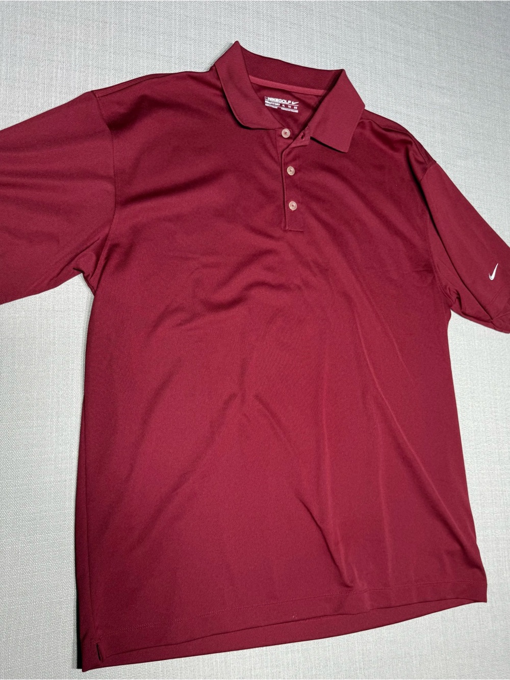 Nike Men's Burgundy Short-Sleeve Polo